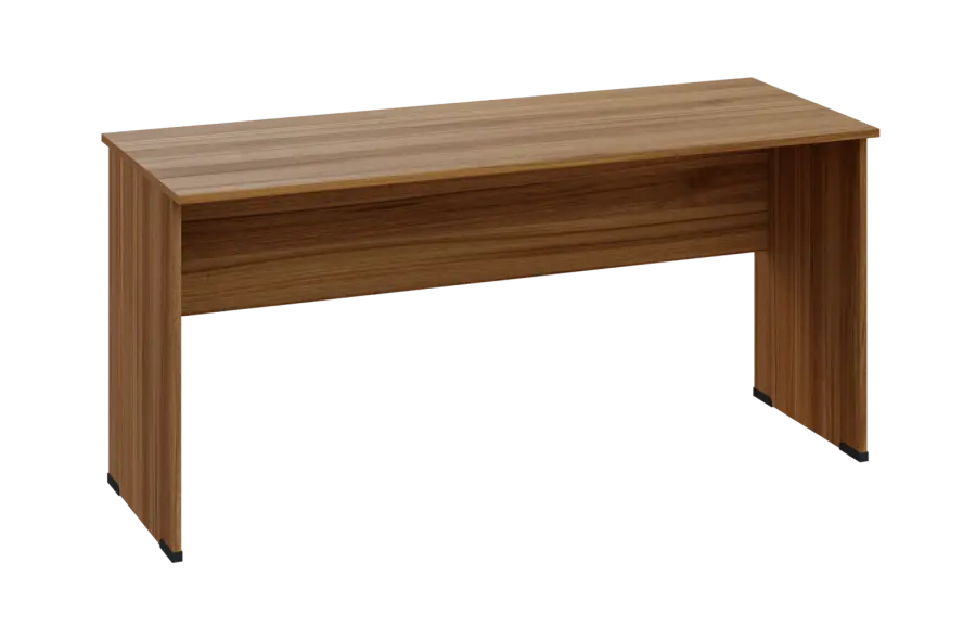 EPL 16 - 16 stůl kancelářský, dřevěná podnož, deska 18 mm, široký 1600 mm, ořech světlý